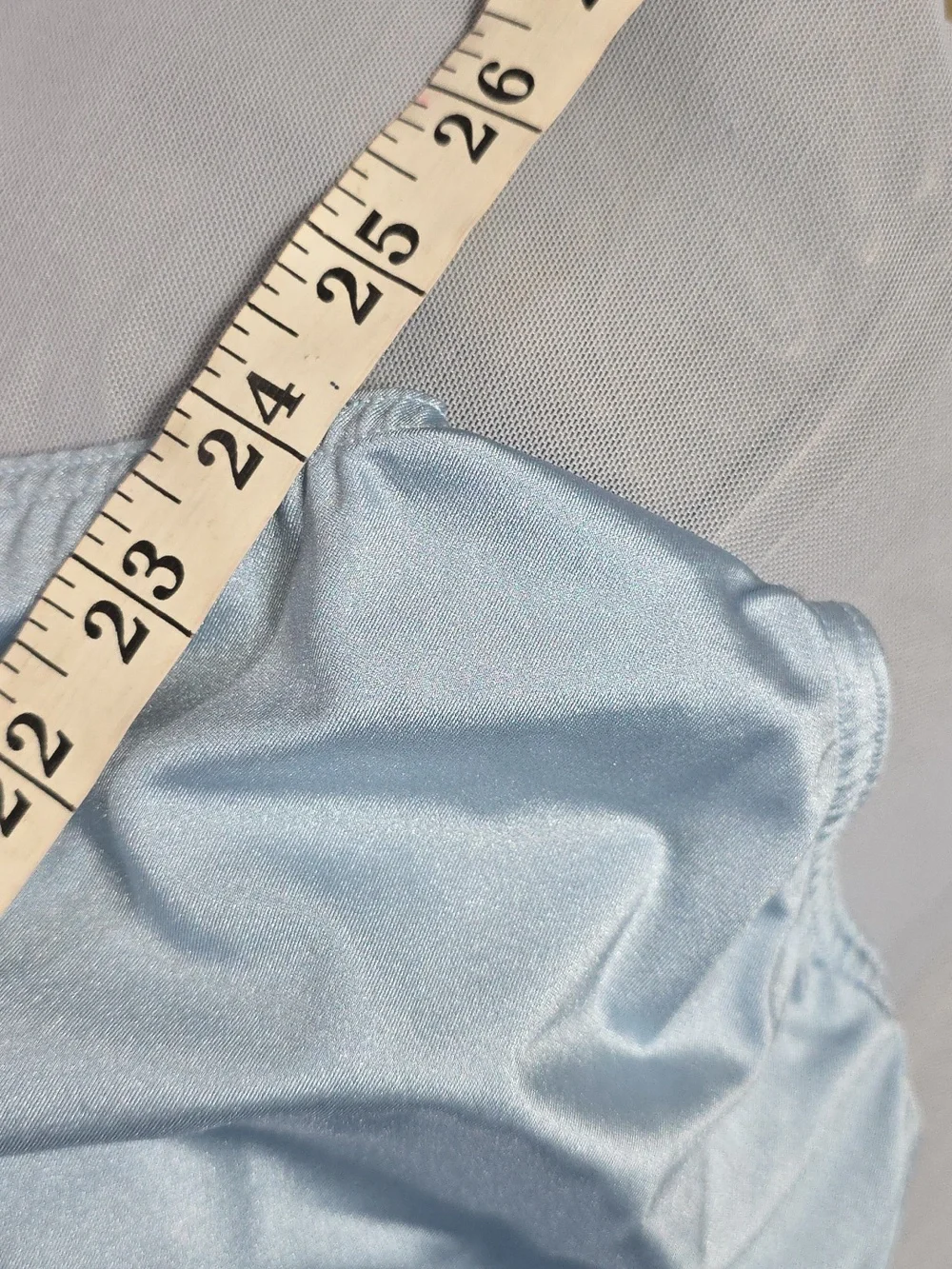 Weissman Dance Costume Girl's? Light Blue Lacy Hair Clip Blingy Bow Sz XLC GUC - Picture 13 of 13